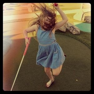 Blue Lilly Wickett peekaboo back dress